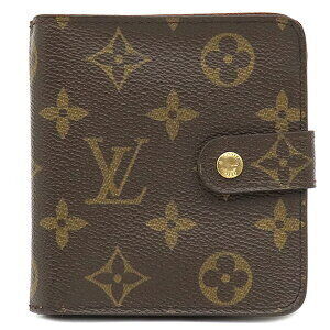 Louis Vuitton Compact Zip Bi fold Wallet Monogram Canvas Brown